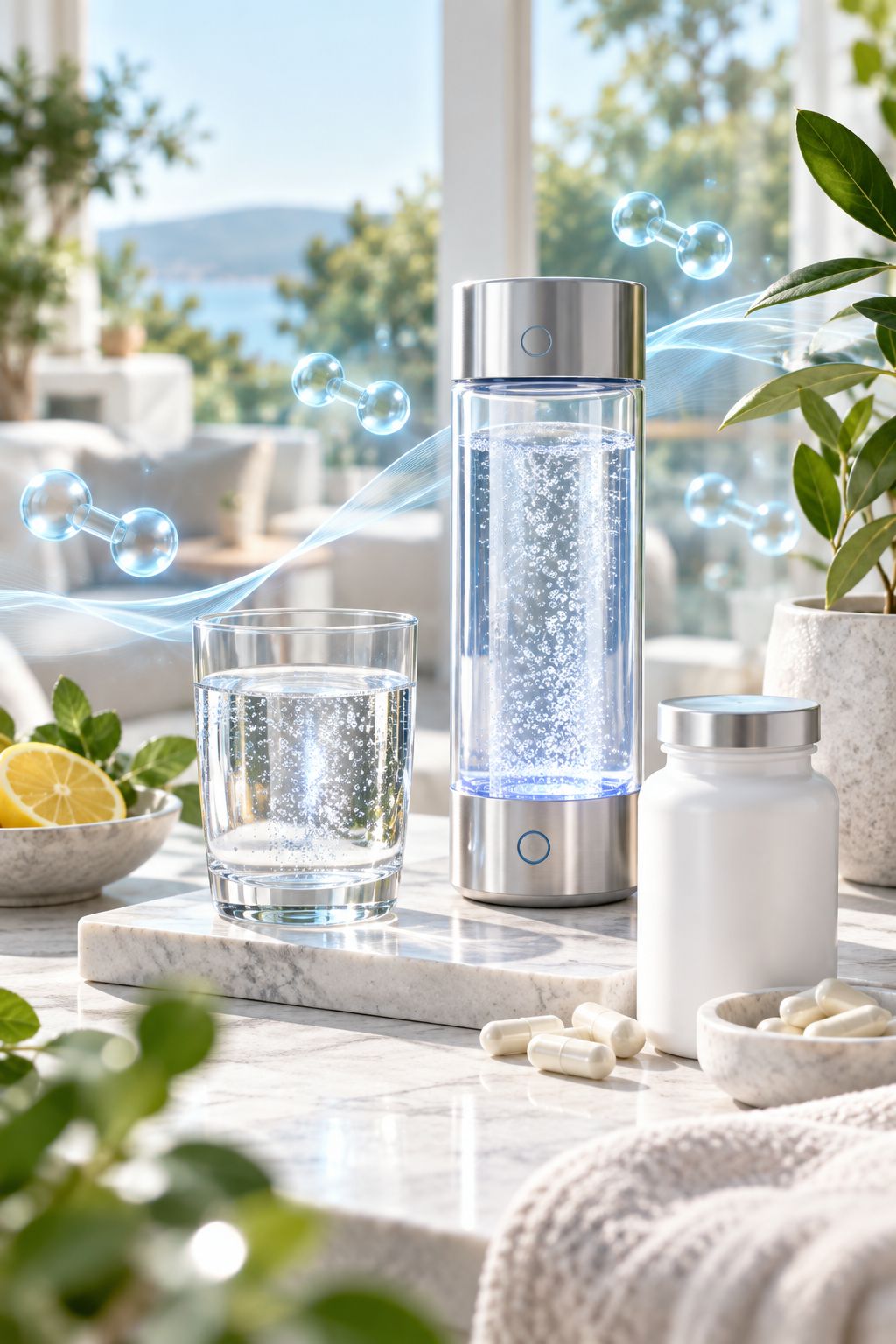 Vodíkové produkty – lifestylový vizuál kategorie Koupit-Zdraví.cz